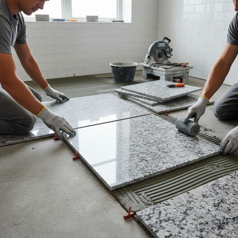 Granite Floor Installation detail